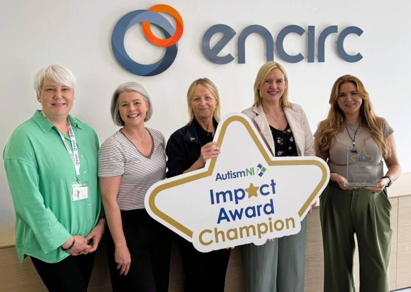 Encirc achieving the Autism NI Impact Award
