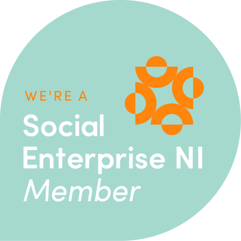 Logo saying 'we're a social enterprise NI member'
