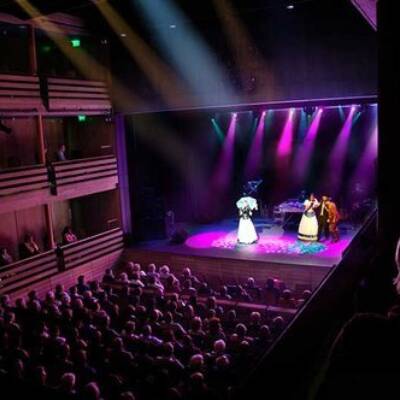 A performance taking place inside a theatre