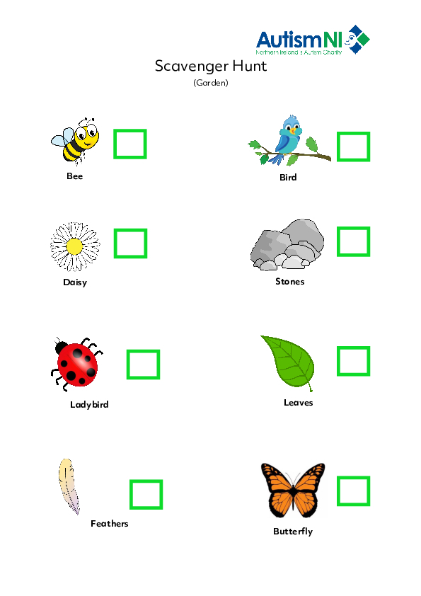 Autism NI Scavenger Hunt PDF