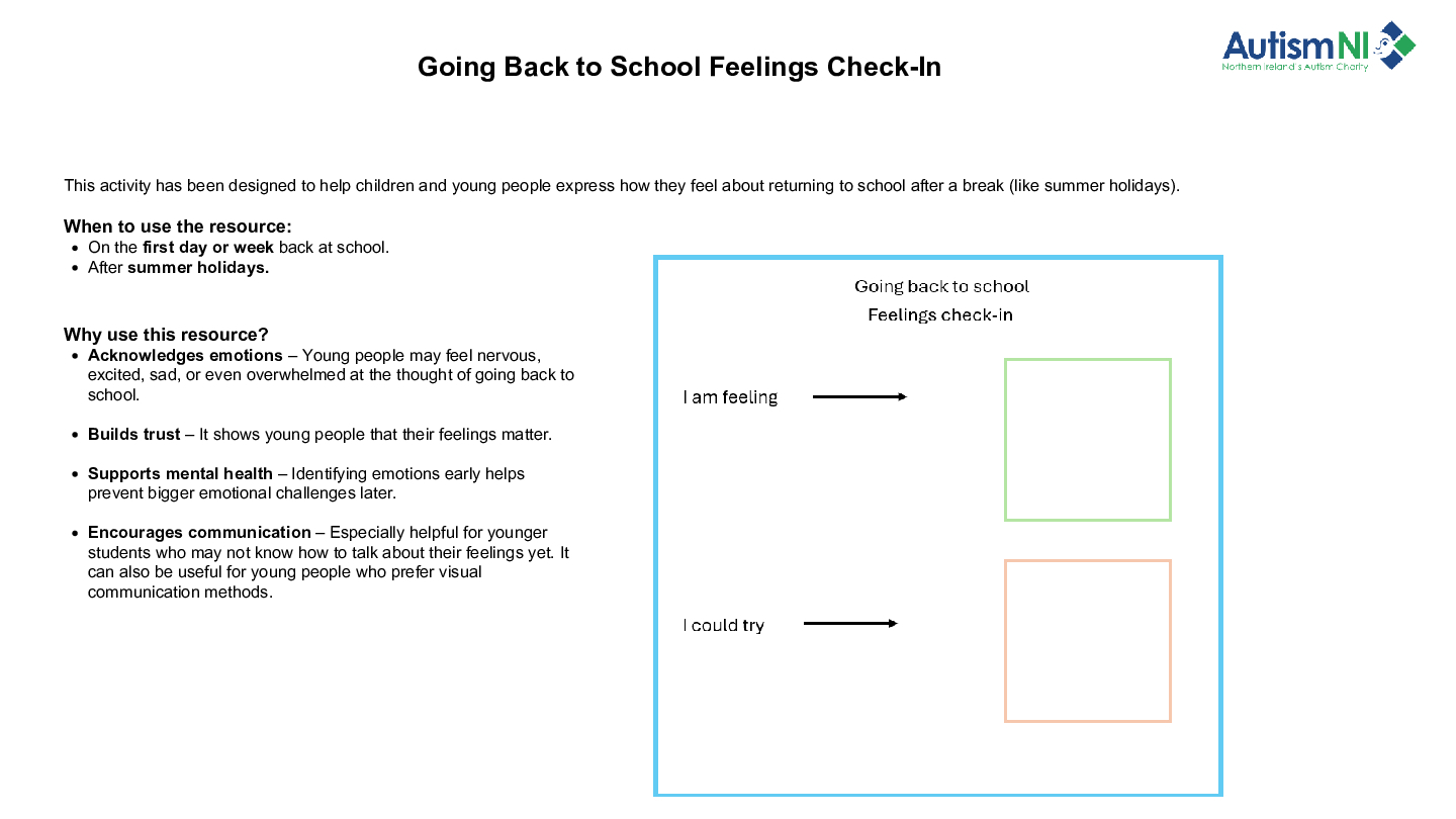 Back to School: Feelings check-in