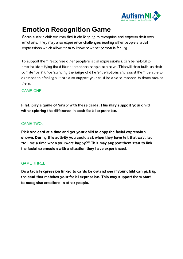 Emotion Recognition Game PDF pdf2026