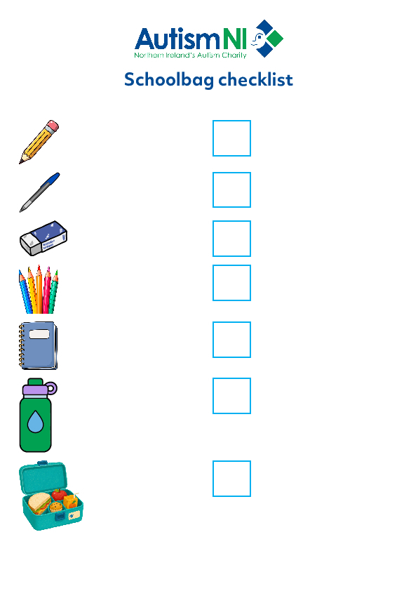 Schoolbag checklist (Primary)