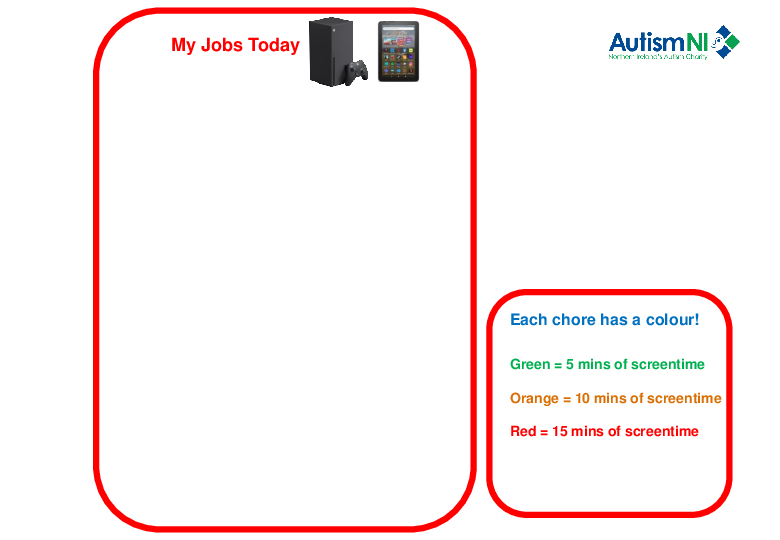 Screentime Chore Chart PDF