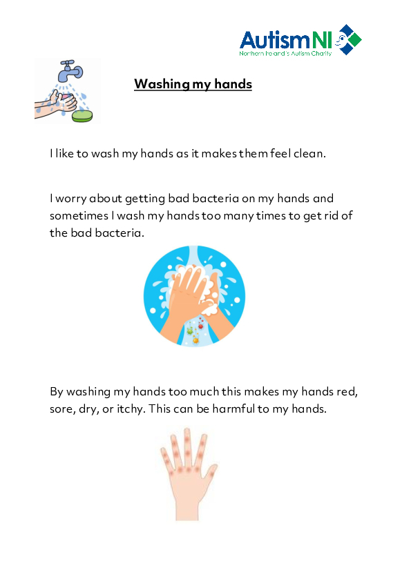 Washing my hands social story PDF boy