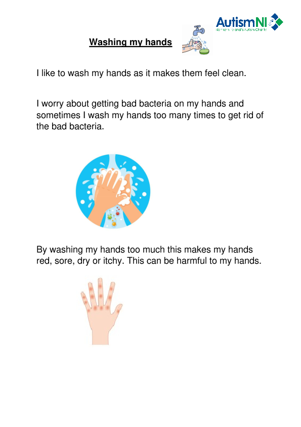 Washing my hands social story girl PDF